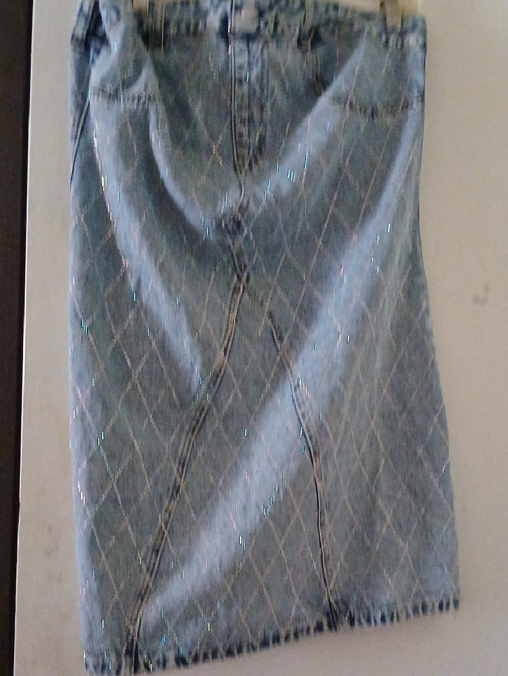 Strapless Light Blue Denim Dress with Diamond Stitch Detail